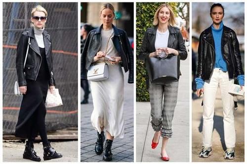 机车夹克不仅可盐，还能穿出女人味，5种搭配思路让你美出高度