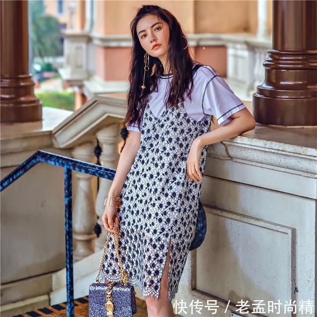 麻棉 与其撞衫碎花裙,不如穿别致的开叉连衣裙,轻松随性变女神