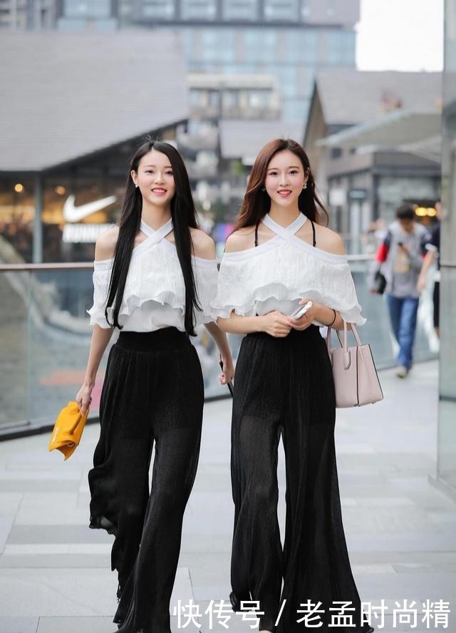 街拍:不庸俗, 选择时尚的阔腿裤穿搭, 让造型轻松美丽出众