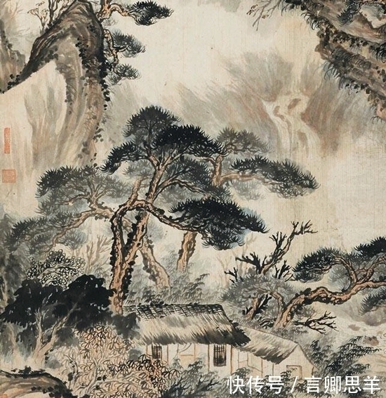 院体#以小见大,石涛绘《山居图》