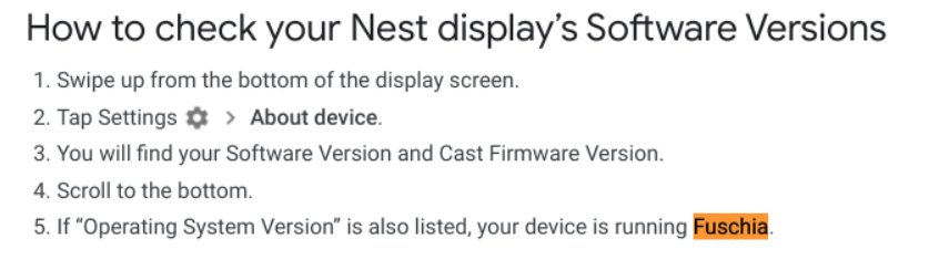 nest|谷歌 Fuchsia OS 已向初代 Nest Hub 推出