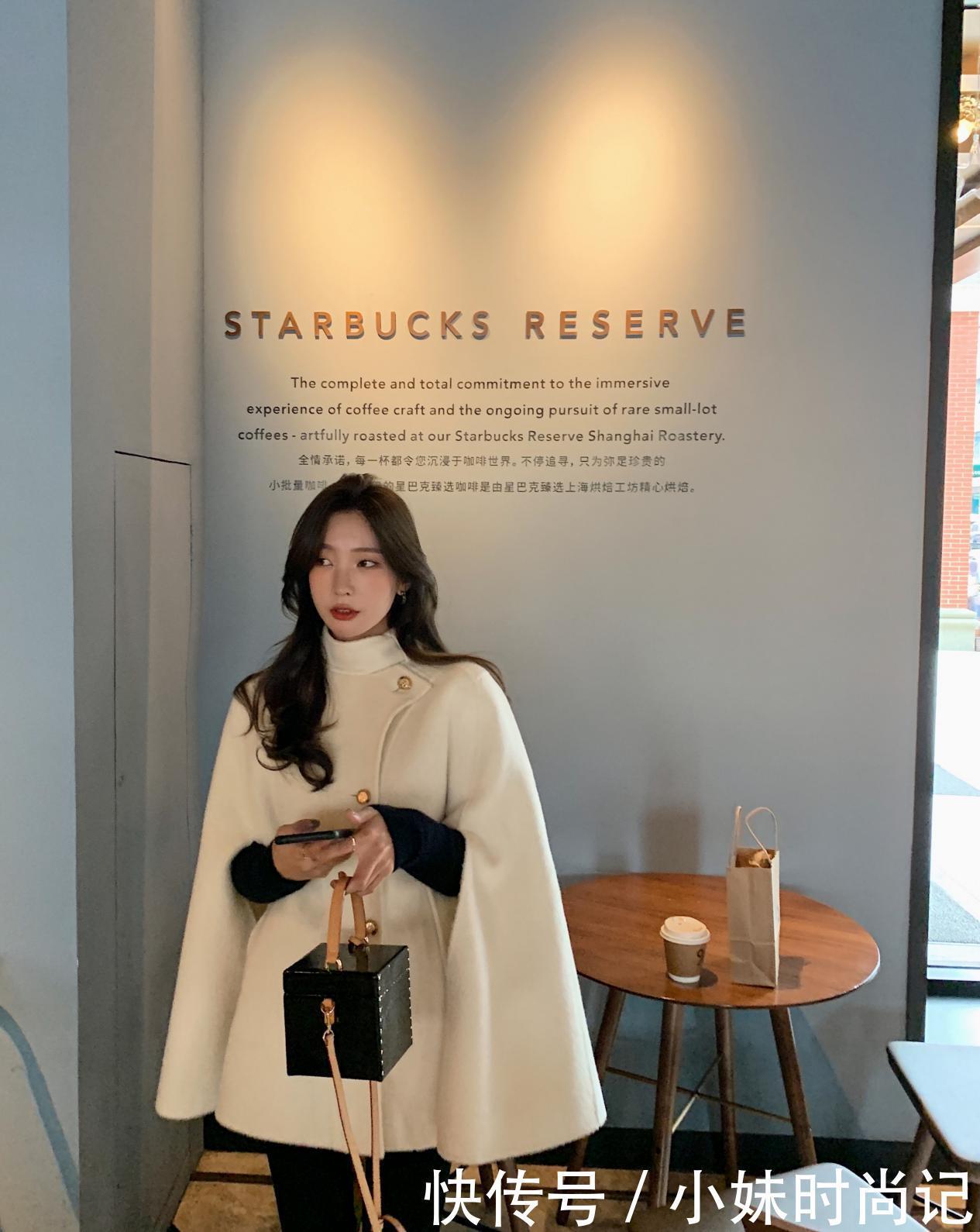 大衣|大衣别总穿经典款, 不如试试时下正火的斗篷大衣, 有气场又显气