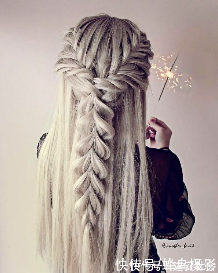 发型 65张编发照片,这哪是编头发分明是画画,图3这发型一次要半天