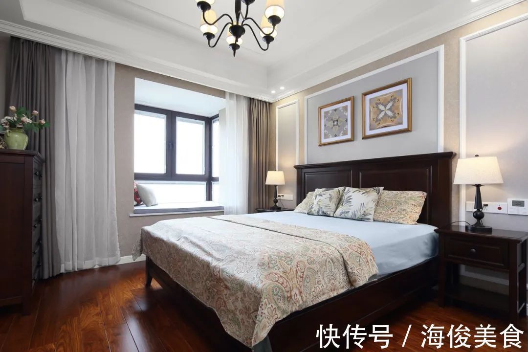 美式|127㎡现代美式,安静优雅的空间,成熟+浪漫的布置,稳重舒适