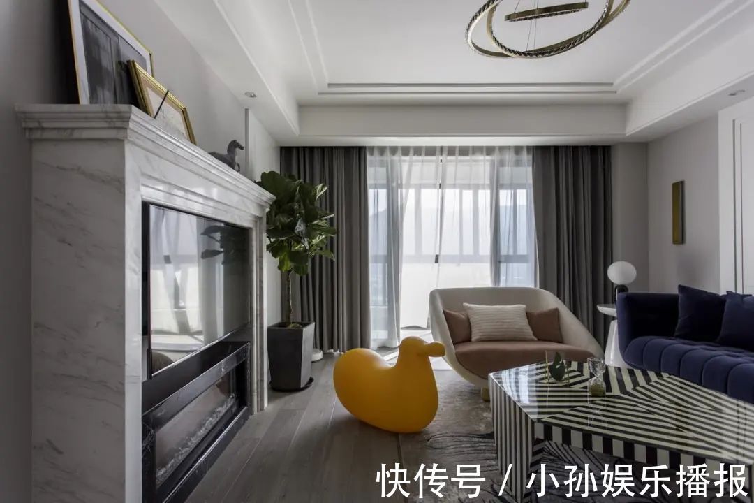 装饰画|180㎡浪漫小窝,蓝与粉、灰与白,优雅情趣,轻松舒适