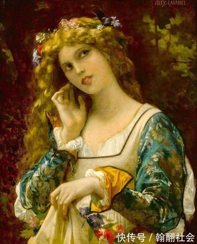 哈姆雷特#见证实力!法国新古典主义学院派画家,亚历山大·卡巴内尔的油画