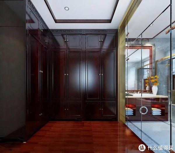 主卧|这才是传统中式风，275㎡红木风新家，入户的第一眼，我被迷住了