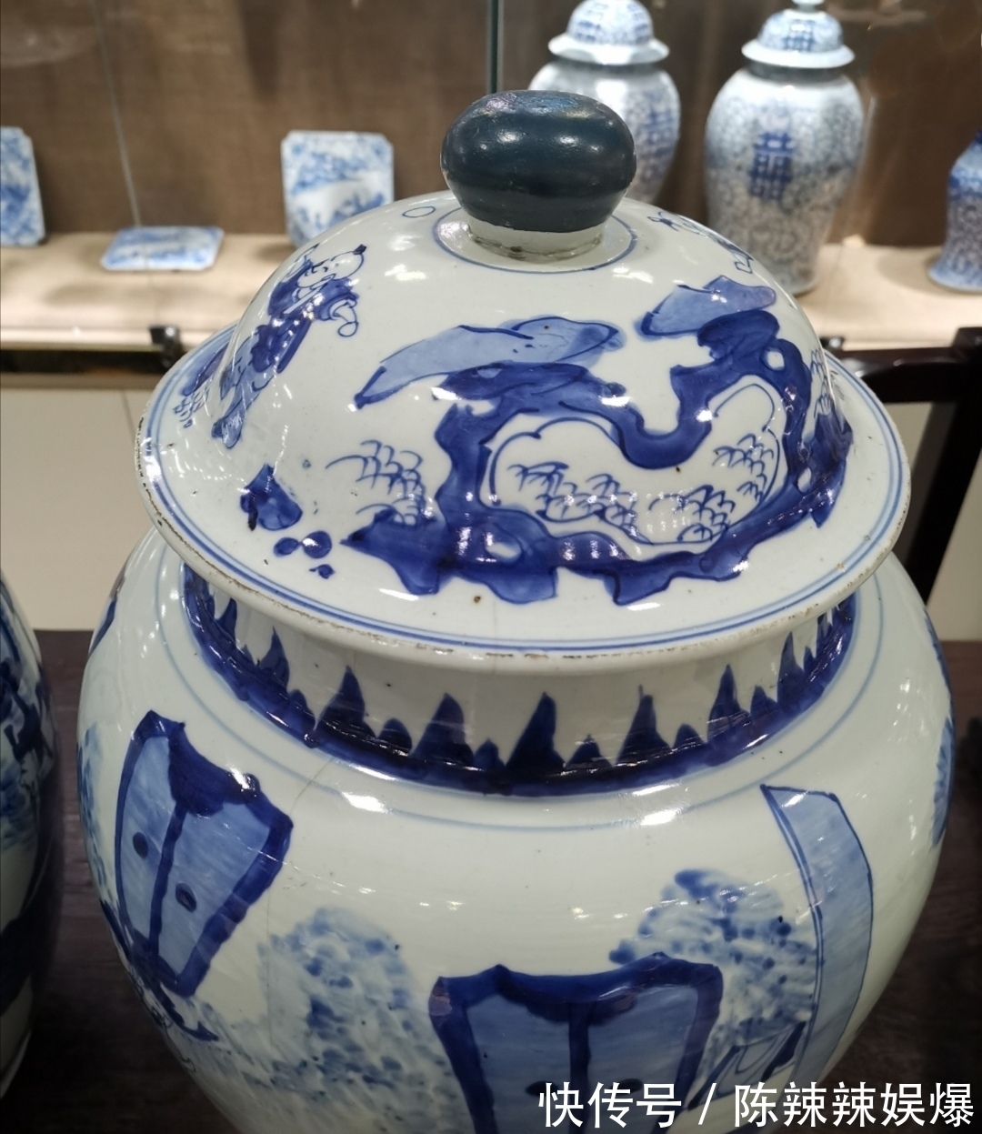 胎质@崔凯:青花盖罐,一对真品
