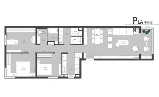 客厅|106平米日式二居室设计,这个设计真穷