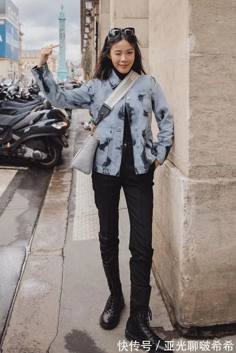 直筒裤 九分裤+短靴=入冬最潮搭配套路,显瘦显高帅翻天!