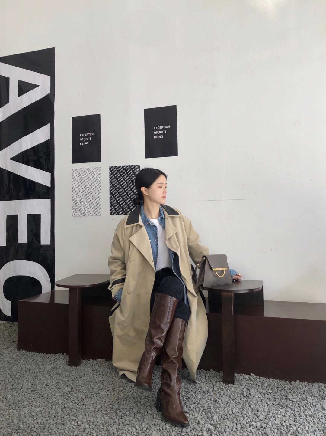 紧身裤 今年火了一种穿法叫“风衣+高筒靴”,喜欢气质类风格的,别错过