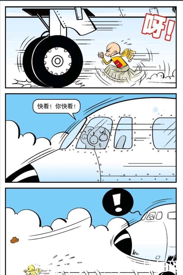 发胶|阿衰漫画大脸妹给阿衰喷了超强发胶定型没想到头发被风连根拔起