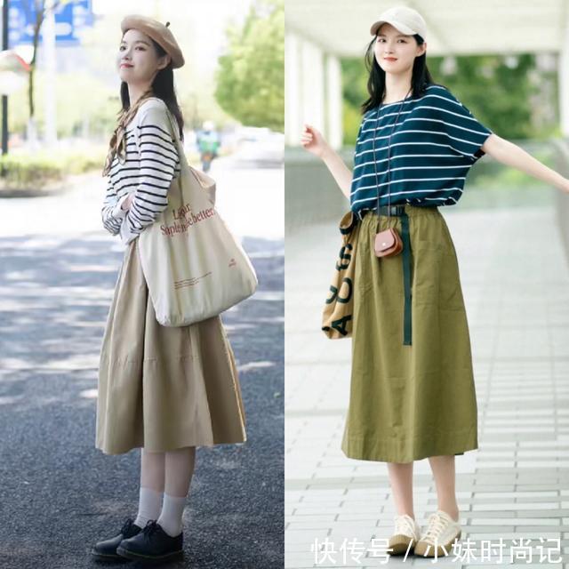 搭配|一年四季都要穿裙子!“半身裙”早秋这样穿,优雅温婉又可人