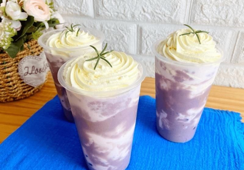 浓郁|香醇浓郁?自制芋泥厚厚牛乳~