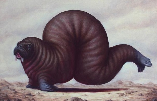 动物们&胆小谨点,插画师笔下的诡异动物看完一秒清醒!