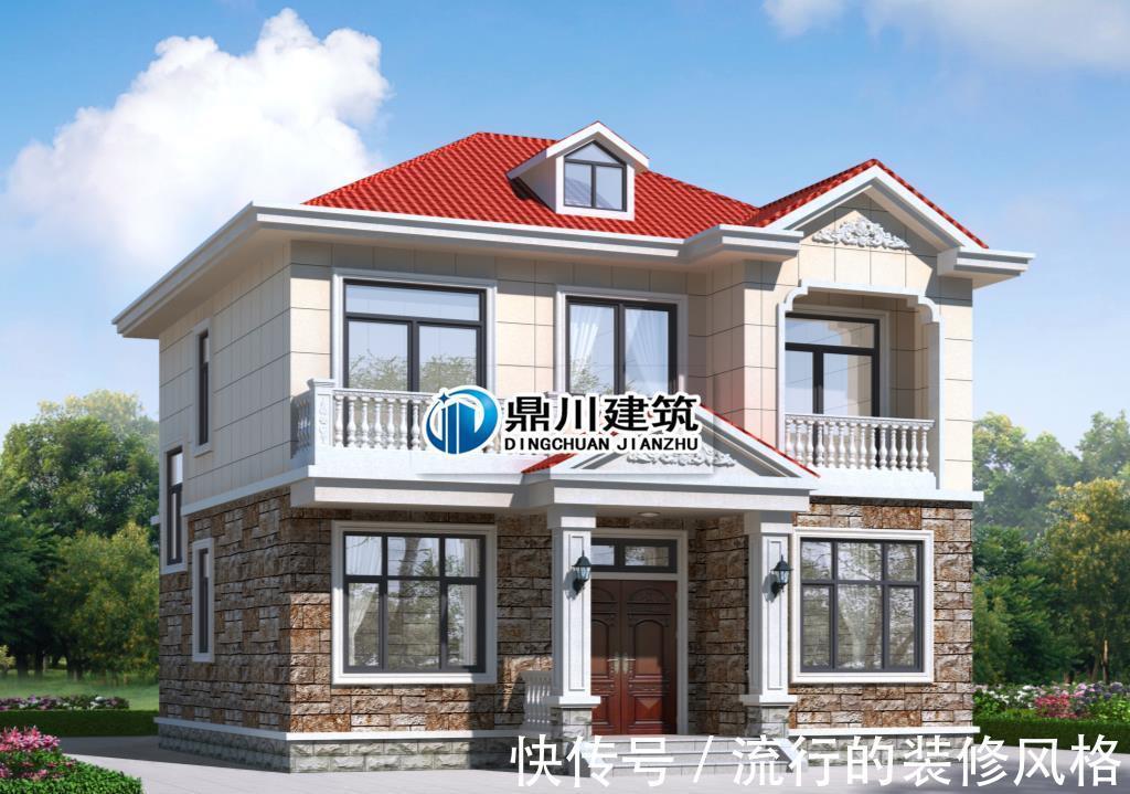 小户型|9.9×10米,二层农村别墅,准备20万就能建,农村建房小户型精选