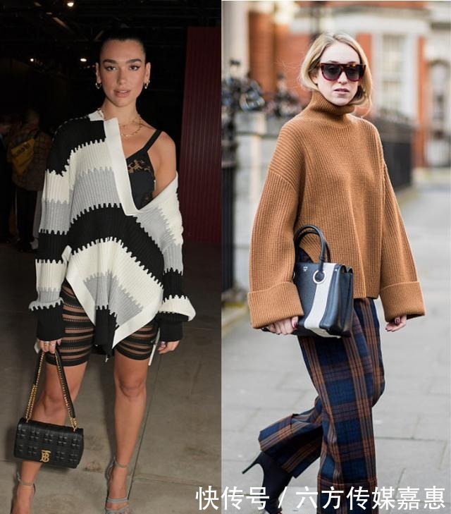 显瘦|最近火了一种显瘦的穿法,挑大一码的毛衣这么穿,藏肉还时尚