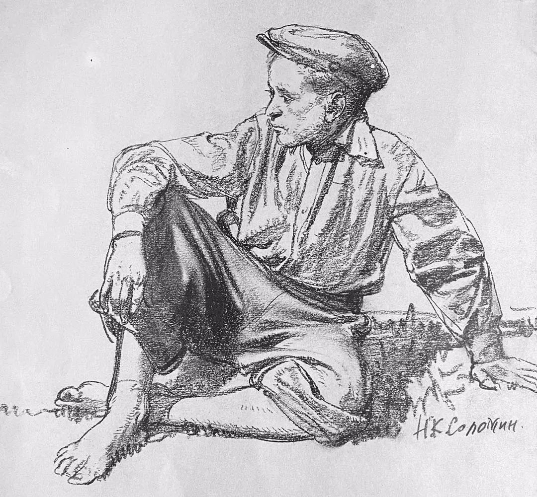 康斯坦丁$苏里科夫美术学院教授尼康. 索罗明速写作品