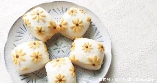 花开富贵,花样面食雏菊馒头,做法简单,造型好看