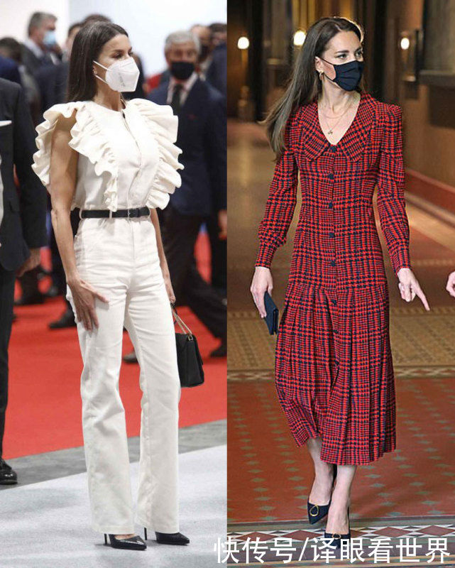 西班牙王后轻松美翻，着千元荷叶边连体裤，完胜穿万元格裙的凯特