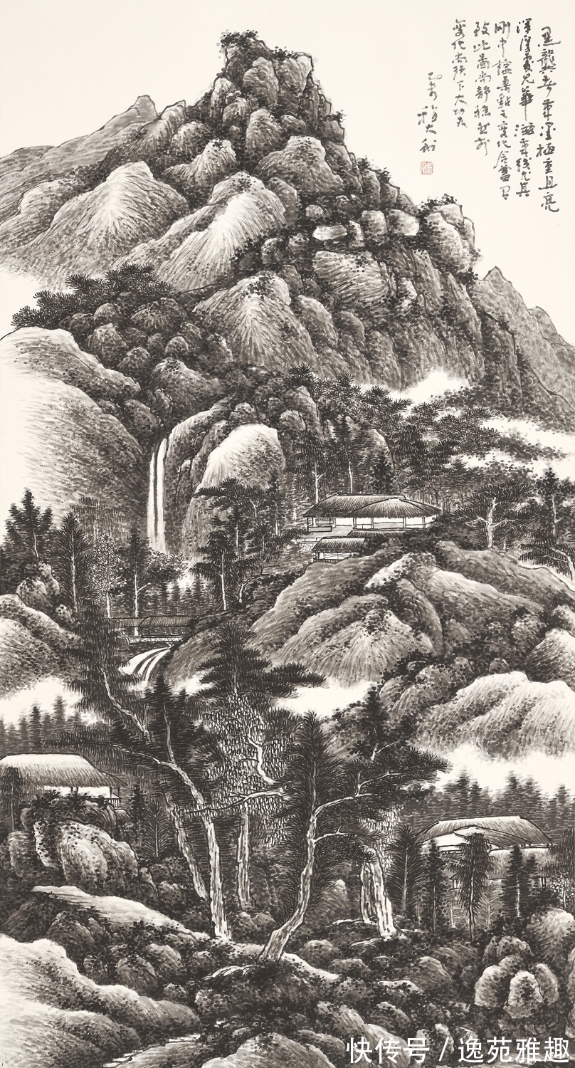 山水画作#「作品欣赏」雄伟大气,强悍不羁,画家侯贺明作品欣赏