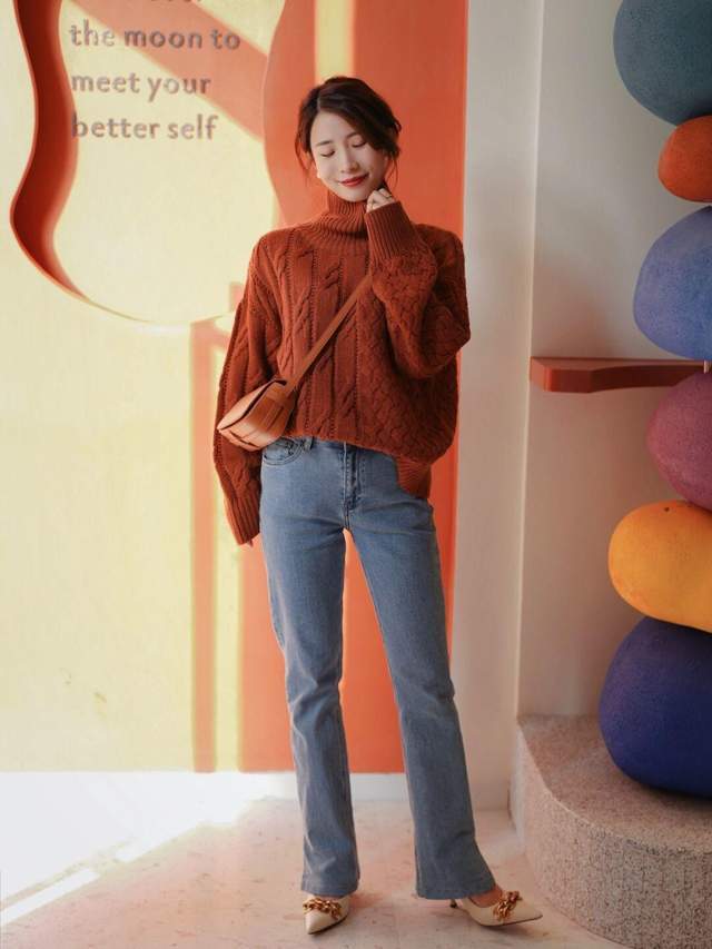 大地色 这才是真正高级的“毛衣”穿搭,简约随性又保暖,轻松穿出气质美