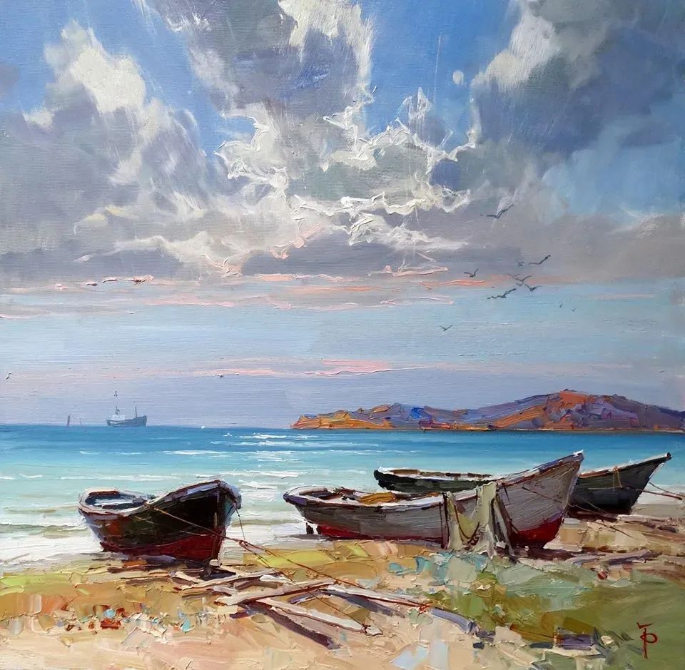 露台&不起眼的房子、简单的露台、普通的小路 他都画得如此出彩!