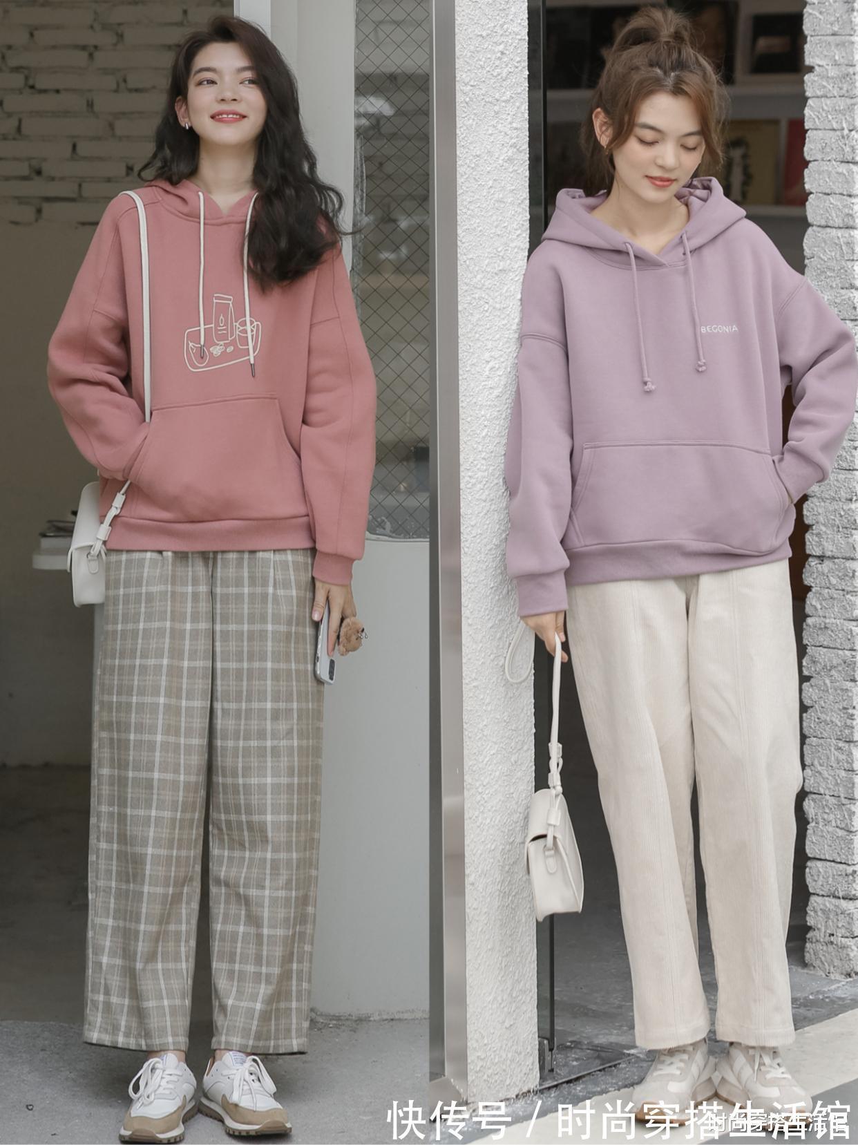 小蛮腰|?卫衣下面不要老配牛仔裤,今年流行这样穿,时髦耐看又大方