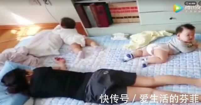宝宝|双胞胎趁妈妈睡着,开始他们的“作战计划”,爸爸在一旁笑喷了