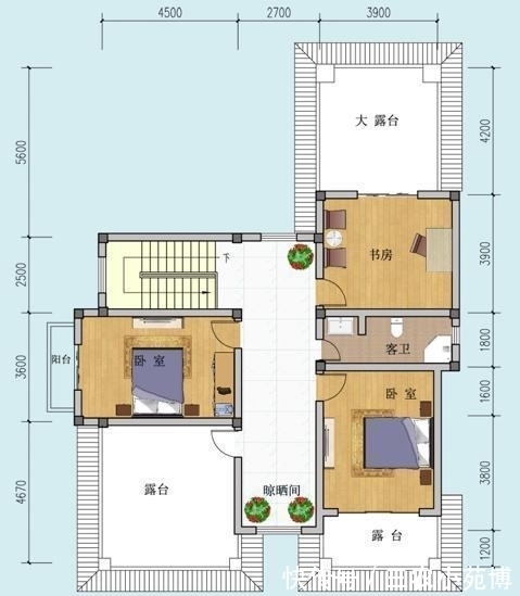 别墅|面宽11米, 进深16.5米的农村三层别墅, 前后有花院还带车库, 完美!