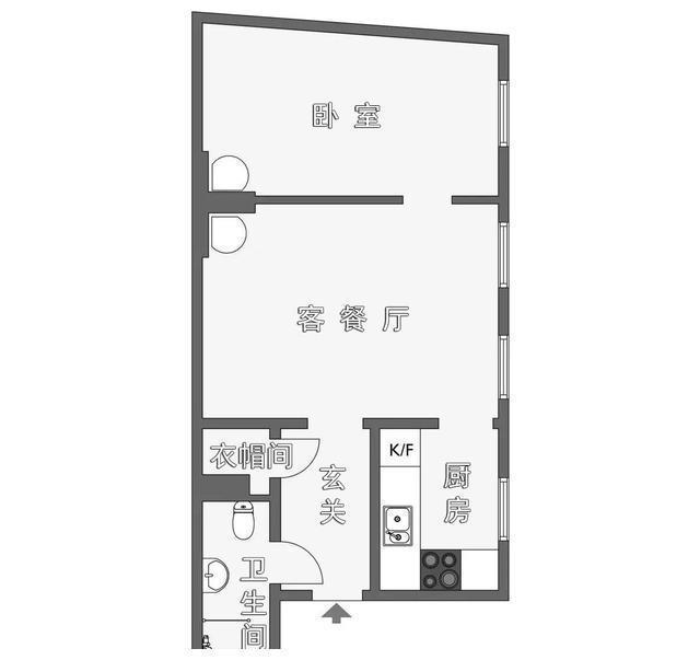 小公寓|这个50㎡小户真「壕」，衣帽间和独立厨房一样不差，看完很羡慕！