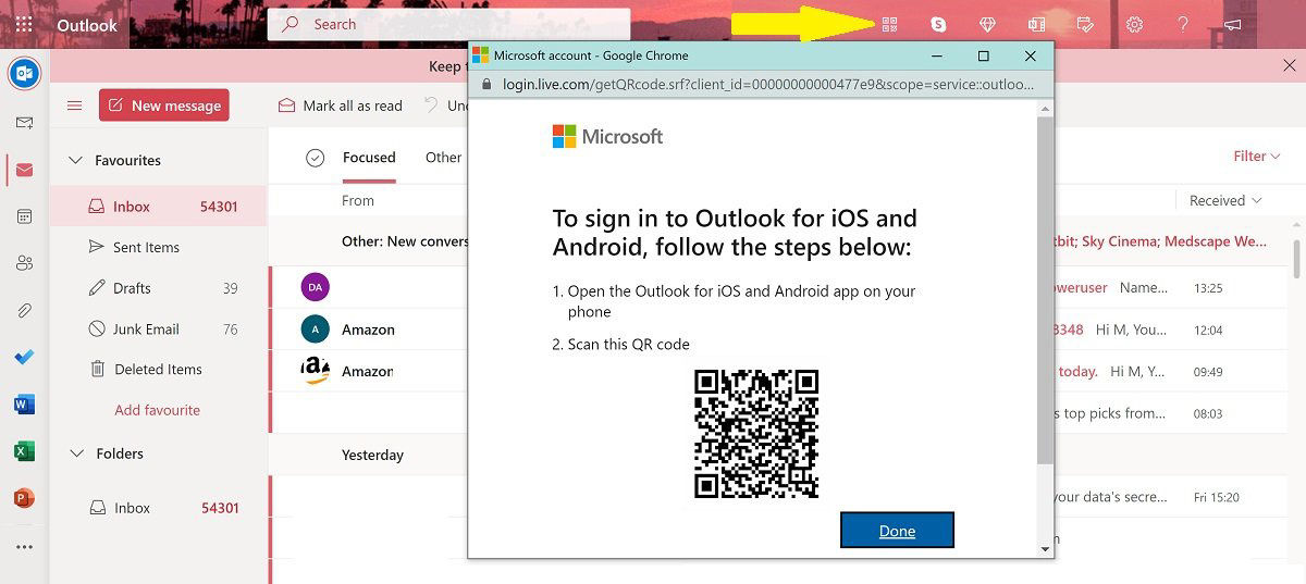 Outlook qr 