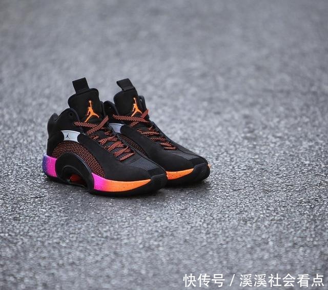 配色|艳丽日落元素!全新配色Air Jordan 35实物图释出