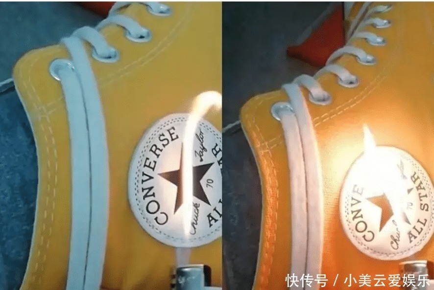 烟头|梅露露:我能灭烟头,椰子:我能被火烧,匡威:我我想开了!