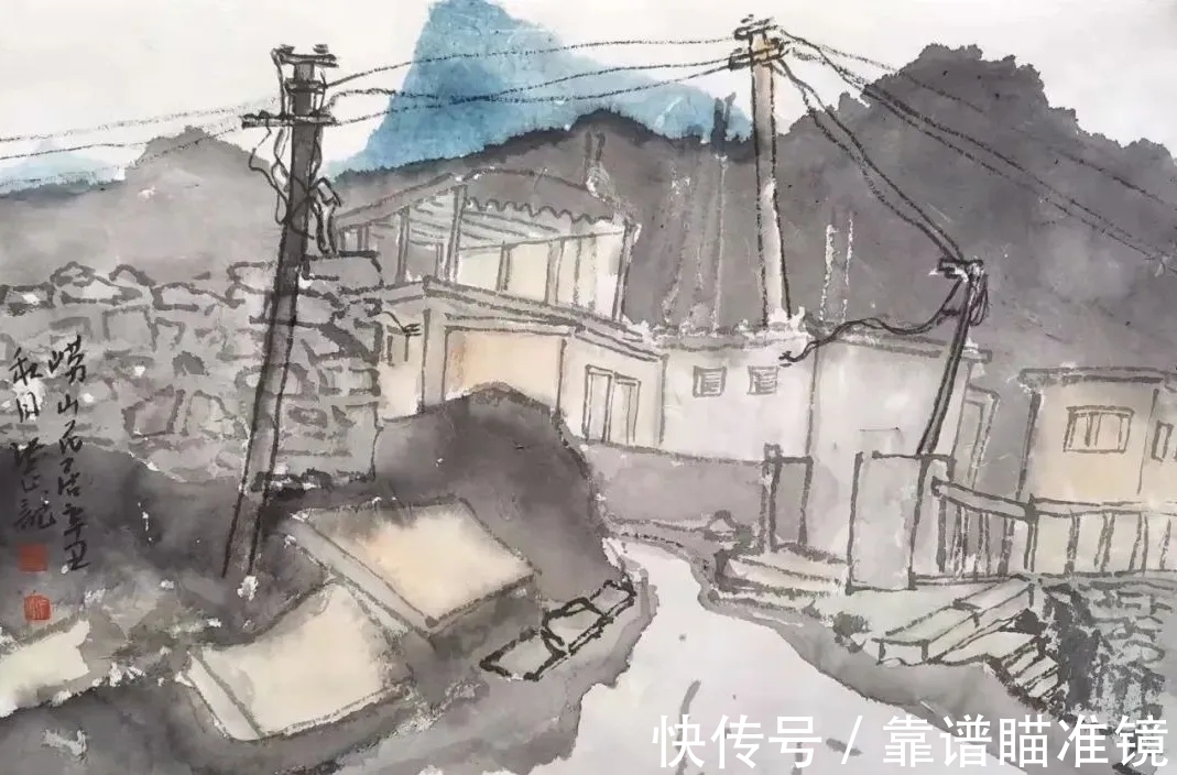 清溪$张正山水画,似一条从传统大山里流出的清溪