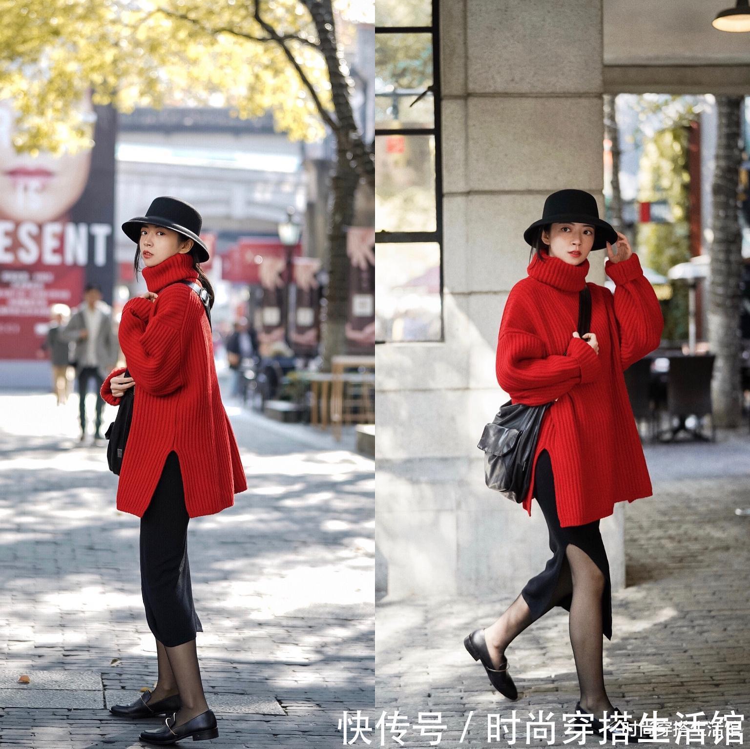 三木博主|新年就要穿“红色”!看三木博主这些搭配示范,照着穿喜庆又温暖