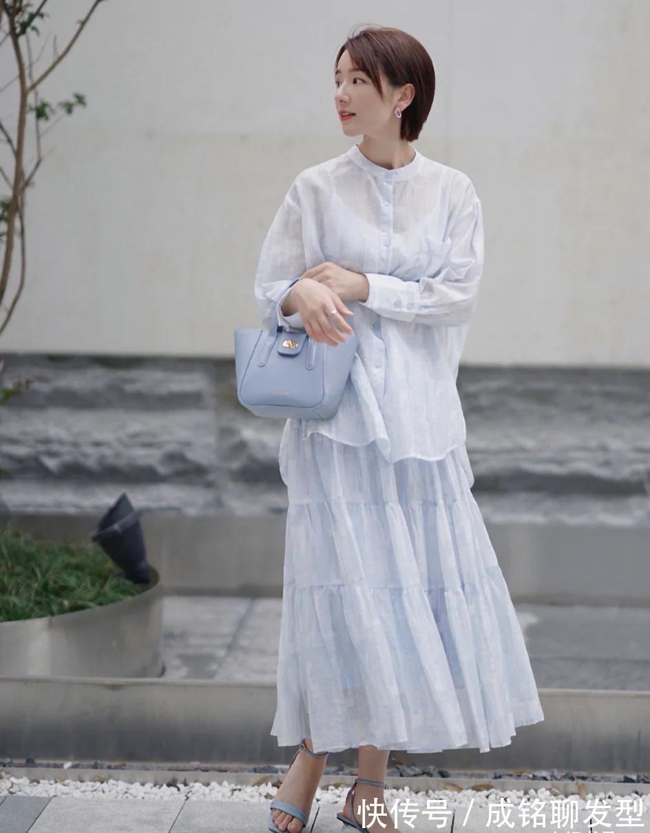 女性|夏日“顺色系”搭配来袭,清新随意不失成熟韵味,时尚减龄又高雅