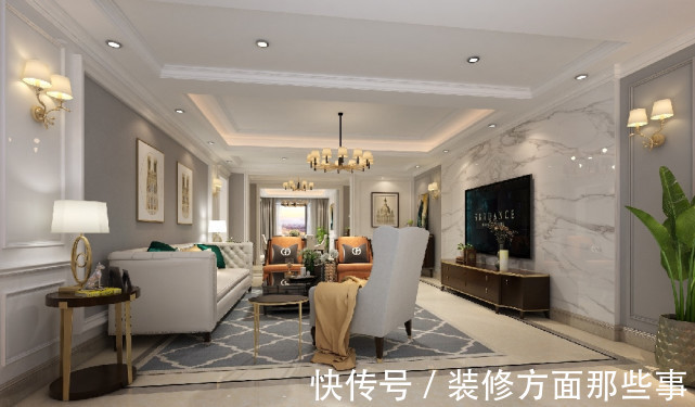 轻奢|200平美式轻奢四居室,有情调又不乏自在感