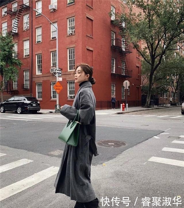 温柔感|说实话,穿大衣就服韩国女生!她们的大衣“重组搭配”,显瘦好看
