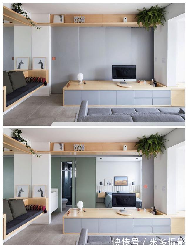 客厅|32平小户型设计,收纳做到了天花板上了!学他空间扩大不止2倍!