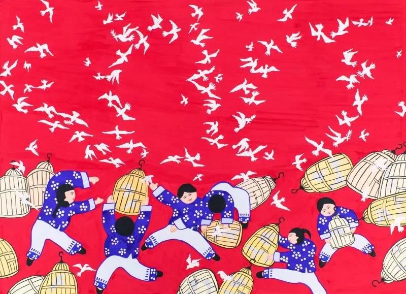 龙腾狮舞|文化走亲 云端悦展 嘉善姚庄农民画颂新时代