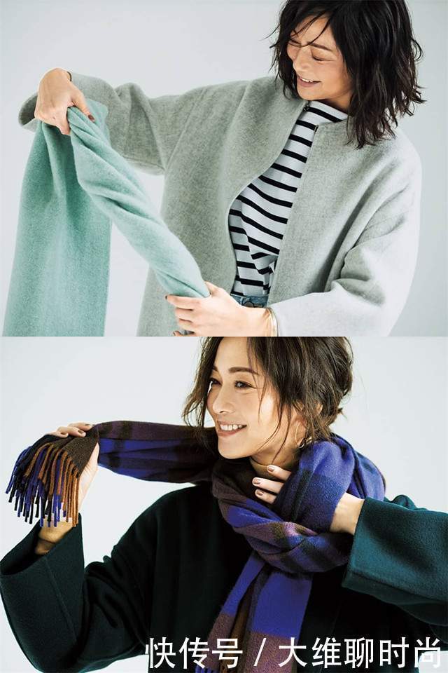 造型师|羊毛围巾如何戴,才没有缩脖子感,日本造型师的方法原来超简单