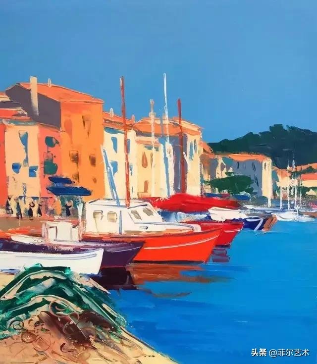 风景|法国画家Francis Taussac 笔下明快浓烈的色彩风景油画作品欣赏