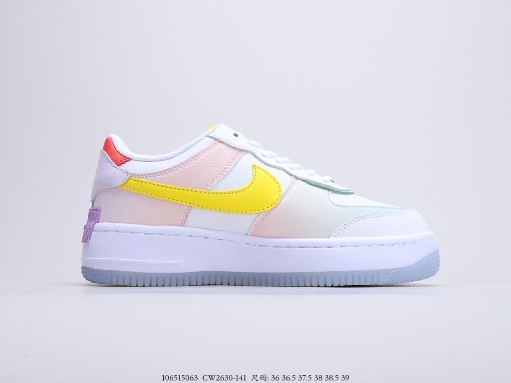 af1 适合女孩子的空军，AF1马卡龙“拼接糖果白蓝粉紫水晶底”