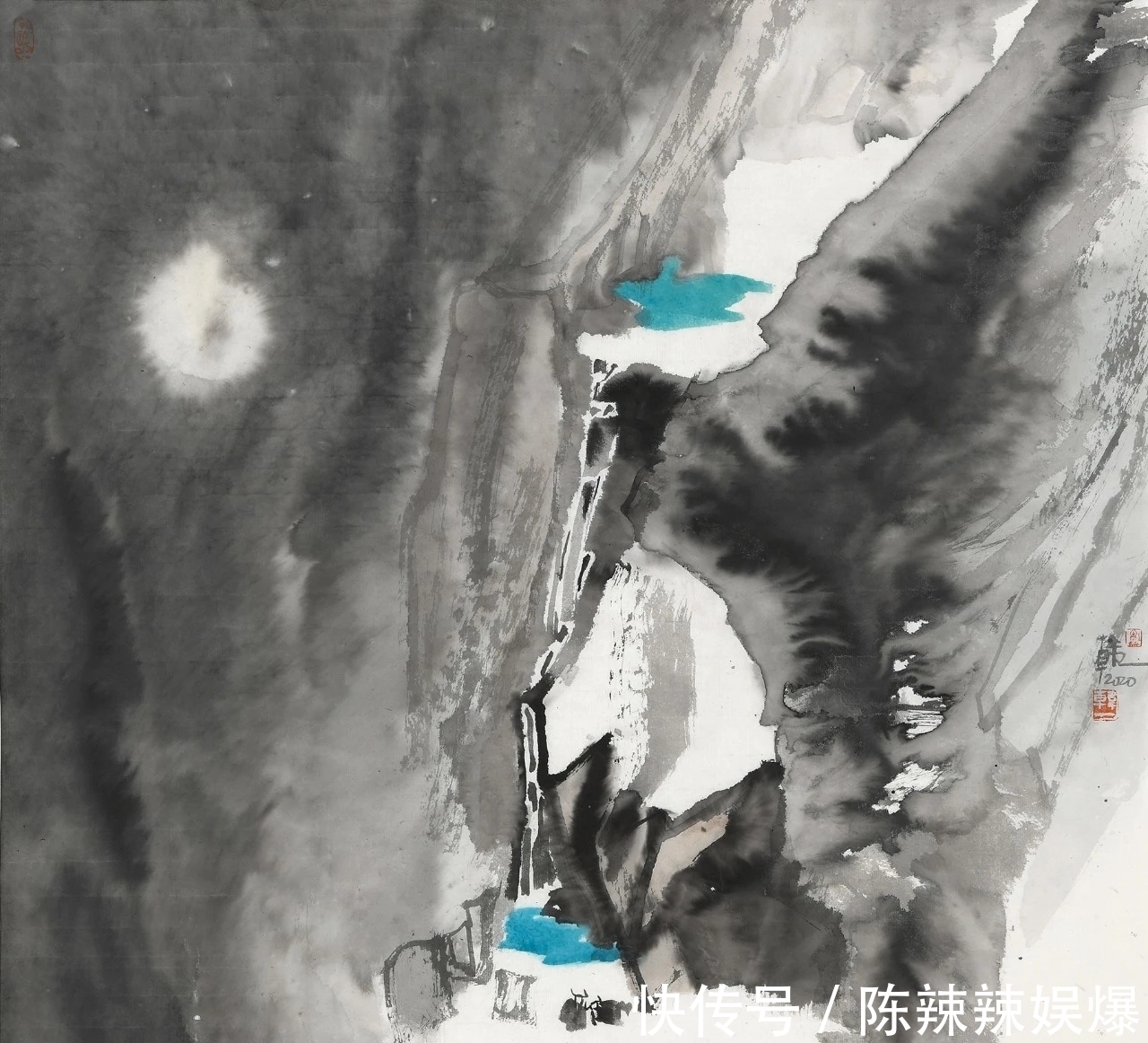 水墨山水画&女画家中的佼佼者|韩一水墨山水画