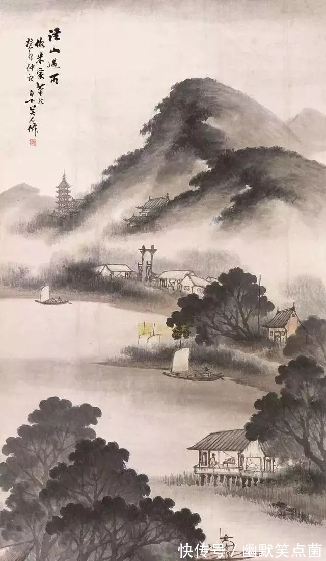 烟雨蒙蒙$海派山水画大家|吴石仙的烟雨蒙蒙
