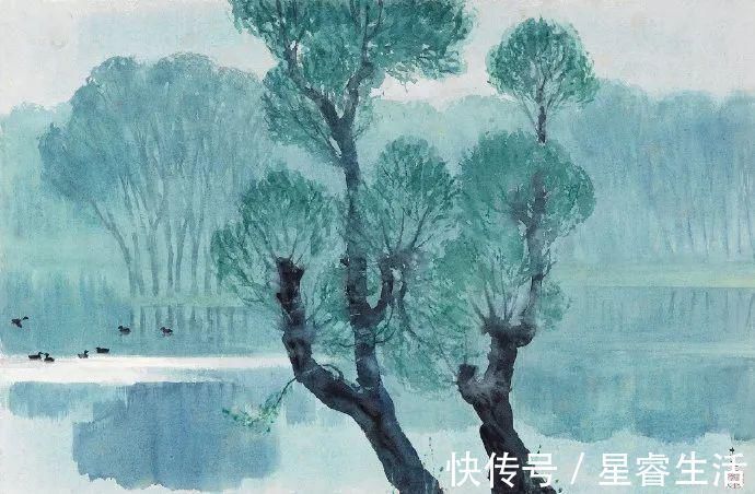 水彩&他被徐悲鸿称为“中国艺术界卓绝天才”,融入水墨意境的水彩,太美好了!