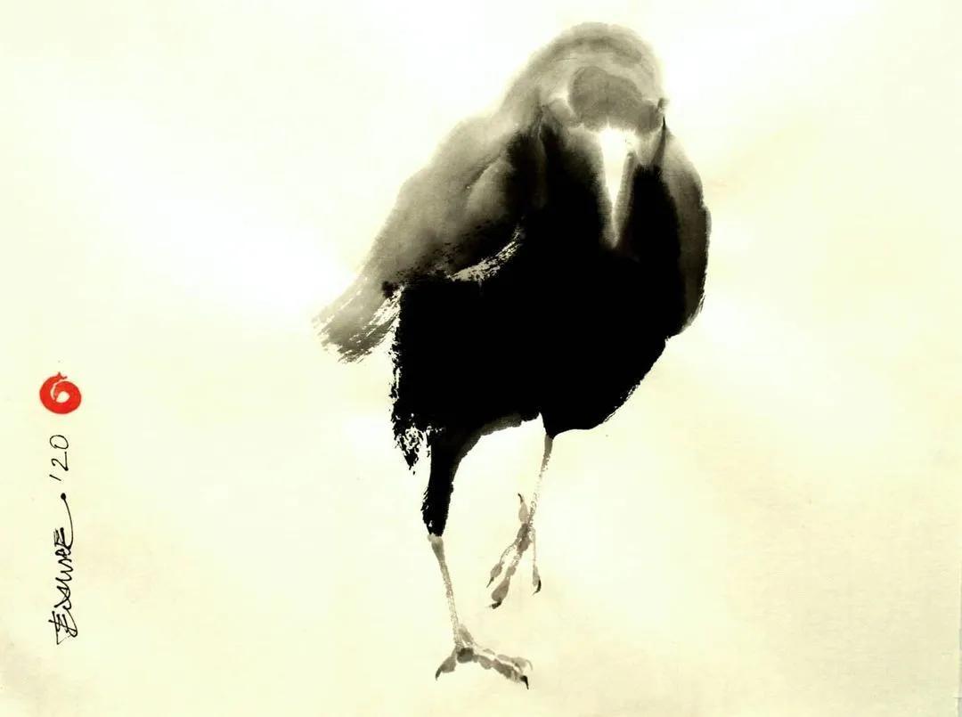 专画国画的老外,竟被10万人狂热追捧,看完作品立马佩服不已