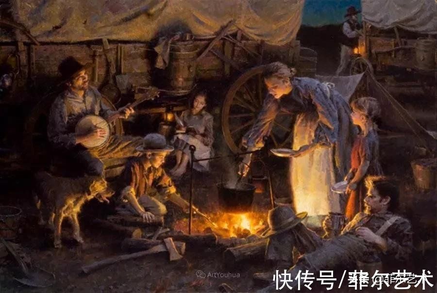 油画#色彩浓郁透明感富有表现力与感染力~画家摩根·威斯特林油画欣赏