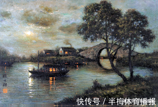 少年时代$中国早期油画家:颜文樑油画作品欣赏